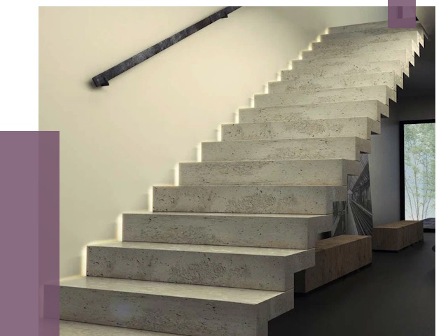 Облицовка бетонных лестниц в Кунгуре от 4615 руб/м2