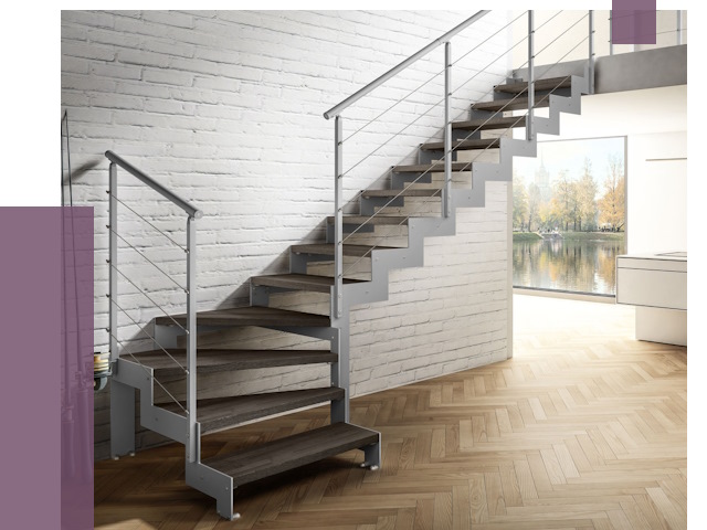 Г-образные лестницы под ключ в Кунгуре от 37178 руб. | ПРОЛЁТ-Кнг