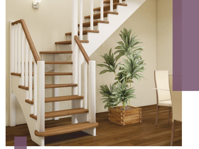 Г-образные лестницы под ключ в Кунгуре — изготовление и монтаж