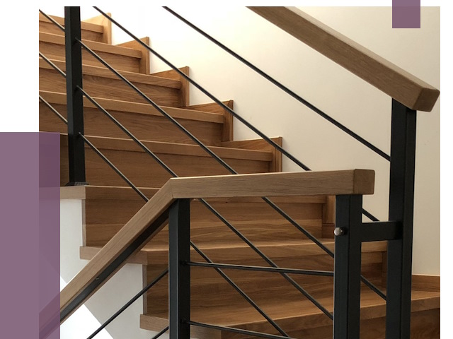Обшивка металлической лестницы деревом в Кунгуре от 4359 руб.