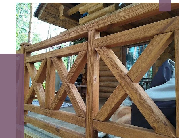 Деревянные перила под ключ в Кунгуре от 7692 руб. 