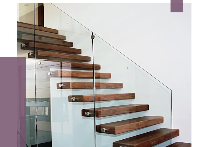 Стеклянные перила для лестницы в Кунгуре от 14871 руб.