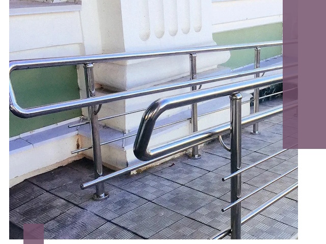 Ограждения пандусов из металла и нержавейки в Кунгуре