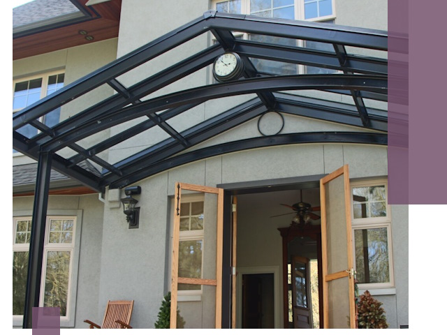 Изготовление и монтаж навесов и козырьков в Кунгуре