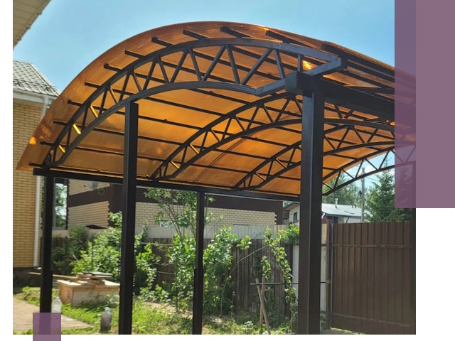 Изготовление навесов под ключ в Кунгуре из качественных материалов