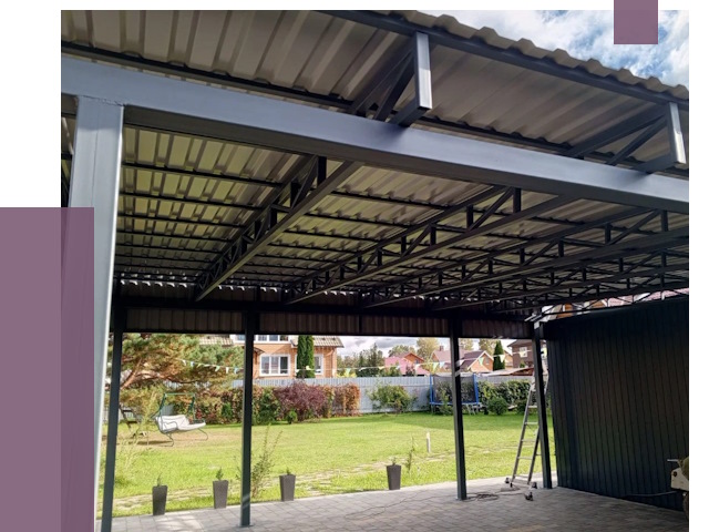 Монтаж навесов в Кунгуре от 7384 руб. — установка навеса | ПРОЛЁТ-Кнг