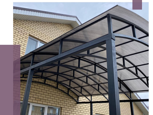 Монтаж козырьков в Кунгуре от 11538 руб. | ПРОЛЁТ-Кнг