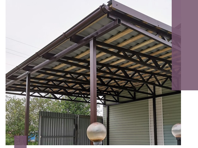 Навесы под ключ в Кунгуре: изготовление, монтаж и гарантия