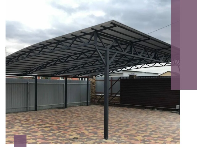 Недорогие навесы под ключ в Кунгуре — изготовление и монтаж