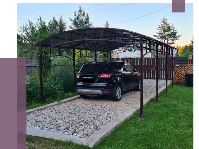 Навесы для автомобиля в Кунгуре от 13179 руб.  | ПРОЛЁТ-Кнг