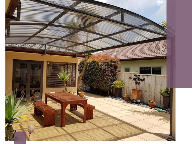 Навесы во двор под ключ в Кунгуре — изготовление и монтаж