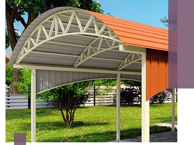 Навесы из профнастила под ключ в Кунгуре — установка и монтаж