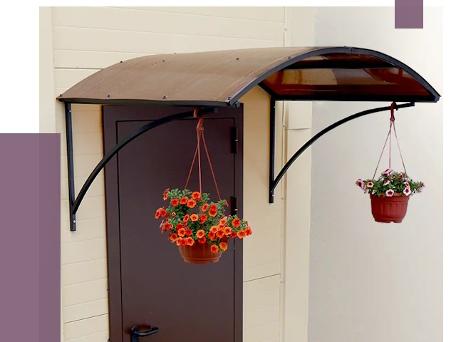 Козырьки над входом в Кунгуре от 14871 руб.  | ПРОЛЁТ-Кнг