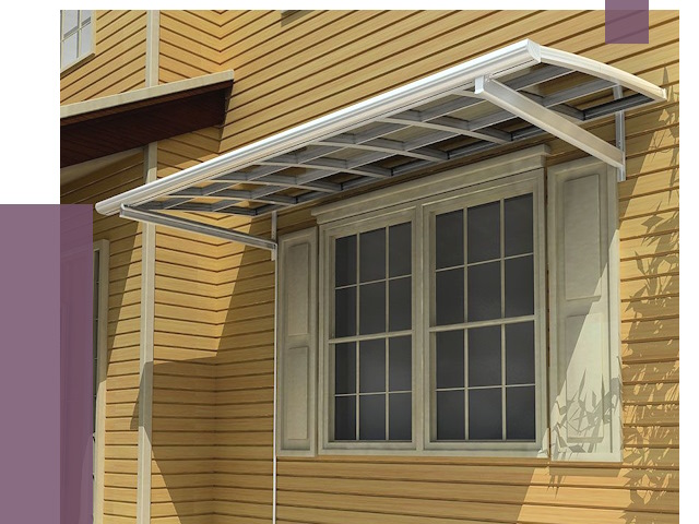 Козырьки над окнами в Кунгуре от 7641 руб. — монтаж, покупки | ПРОЛЁТ-Кнг