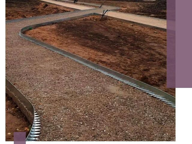 Металлические бордюры под ключ в Кунгуре — изготовление и монтаж