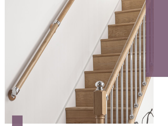 Пристенные поручни из стали и нержавейки под монтаж в Кунгуре